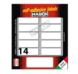 Markin X11036 self-adhesive label Rounded rectangle Permanent White 140 pc(s)