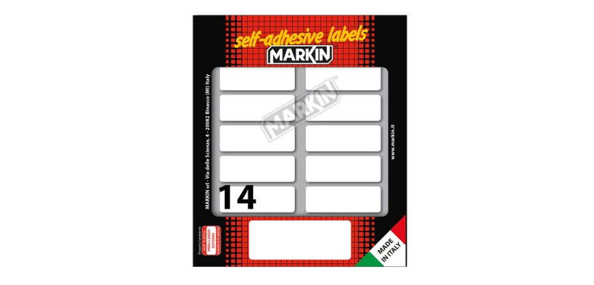 Markin X11036 self-adhesive label Rounded rectangle Permanent White 140 pc(s)