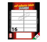 Etichette adesive - in carta - permanenti - 56 x 16 mm - 16 et/fg - 10 fogli - bianco - Markin