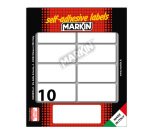 Etichette adesive - in carta - permanenti - 56 x 26 mm - 10 et/fg - 10 fogli - bianco - Markin