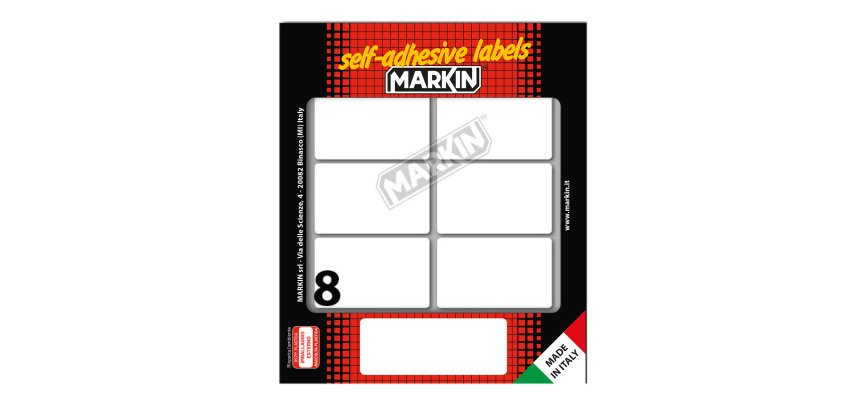 Markin X11041 self-adhesive label Rounded rectangle Permanent White 80 pc(s)