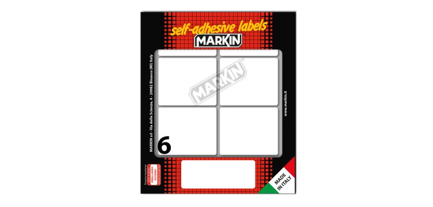 Markin X11042 self-adhesive label Rounded rectangle Permanent White 60 pc(s)
