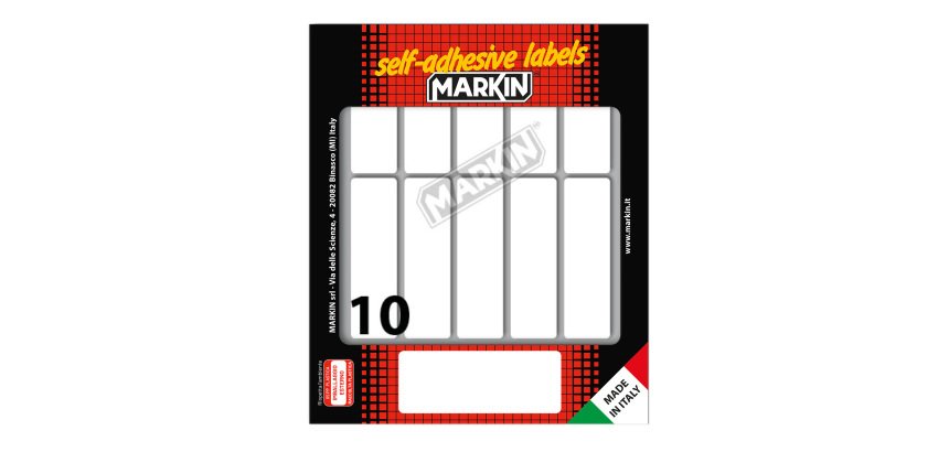 Markin X11044 self-adhesive label Rounded rectangle Permanent White 100 pc(s)