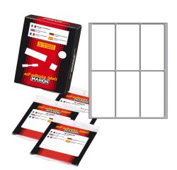 Etichette adesive - in carta - permanenti - 73 x 37 mm - 6 et/fg - 10 fogli - bianco - Markin