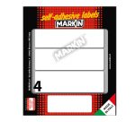 Markin X11052 self-adhesive label Rounded rectangle Permanent White 40 pc(s)