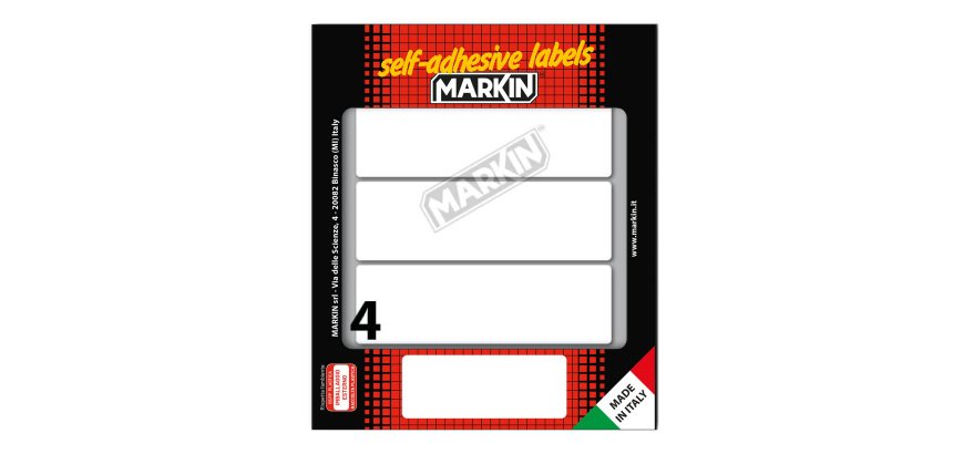 Markin X11052 self-adhesive label Rounded rectangle Permanent White 40 pc(s)