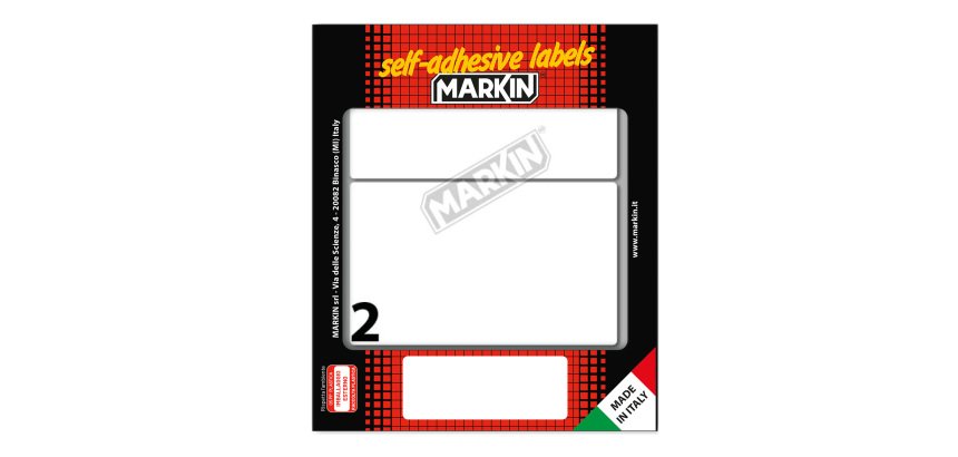 Markin X11053 self-adhesive label Rounded rectangle Permanent White 20 pc(s)