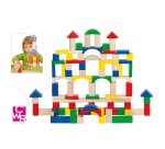 Gioco costruzioni in legno - pezzi assortiti - CWR - conf. 100 pezzi