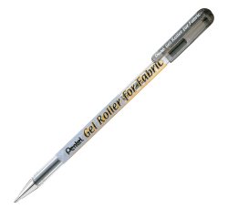 Gel Roller per tessuto - punta 1,00mm - nero - inchiostro permanente  - Pentel