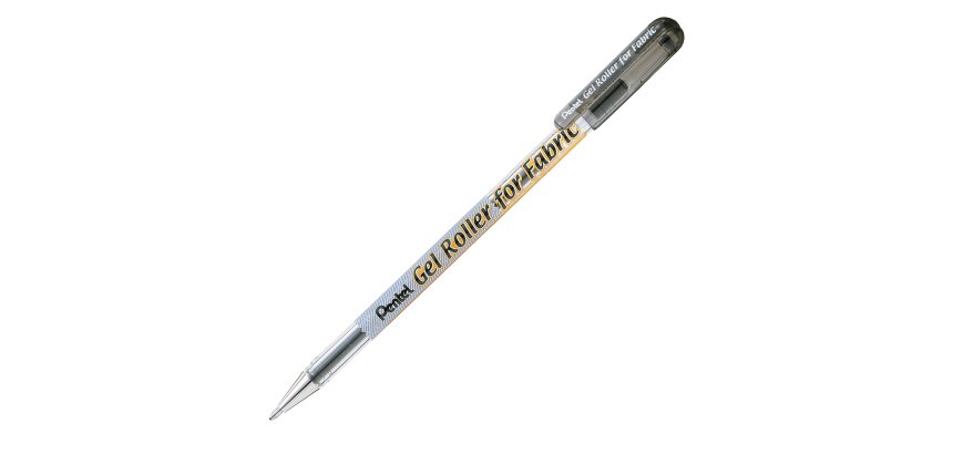 Gel Roller per tessuto - punta 1,00mm - nero - inchiostro permanente  - Pentel