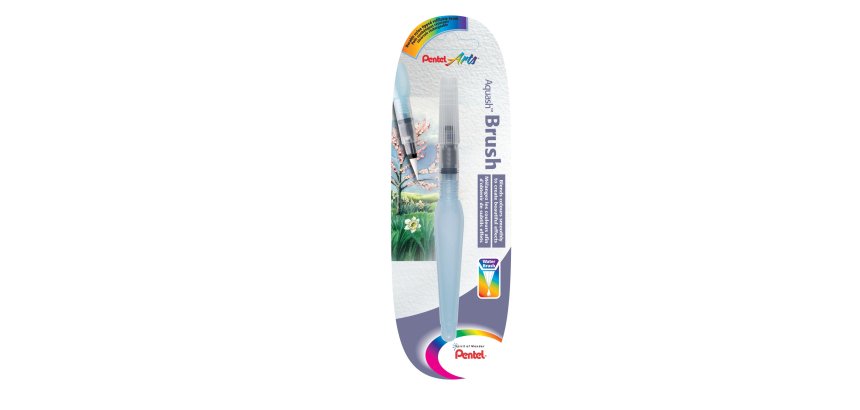 Pennello Aquash Water Brush con serbatoio - 10ml - punta media - Pentel