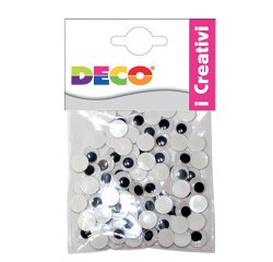 Occhietti adesivi tondi - misure assortite - Deco - busta 50 pezzi