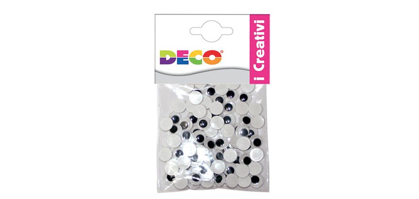 Occhietti adesivi tondi - misure assortite - Deco - busta 50 pezzi
