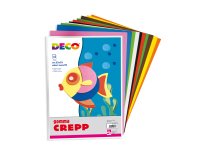 Gomma Crepp - 20 x 30 cm - colori assortiti - Deco - conf. 10 fogli