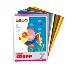 Gomma Crepp - 20 x 30 cm - colori assortiti - Deco - conf. 10 fogli