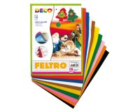 Feltro colorato - 21 x 30 cm - colori assortiti - Deco - conf.10 fogli