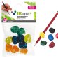 Impugnatura per matite - gomma - colori assortiti - IKona+ - conf. 10 pezzi