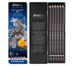 Matita di grafite  tipo carboncino Mars Lumograph Black - 4 gradazioni - Staedtler  - conf. 6 pezzi