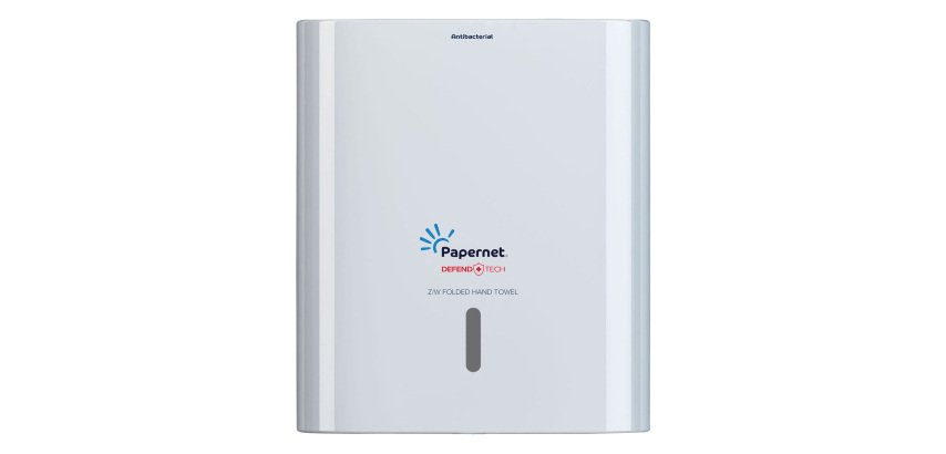 Dispenser asciugamani piegati a Z/W Hi-Tech - 29 x 10,8 x 33,6 cm - bianco - Papernet