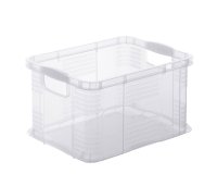 Contenitore portaoggetti - 39x29x21,5 cm - A4 - 17,5 L - PPL - trasparente - Rotho