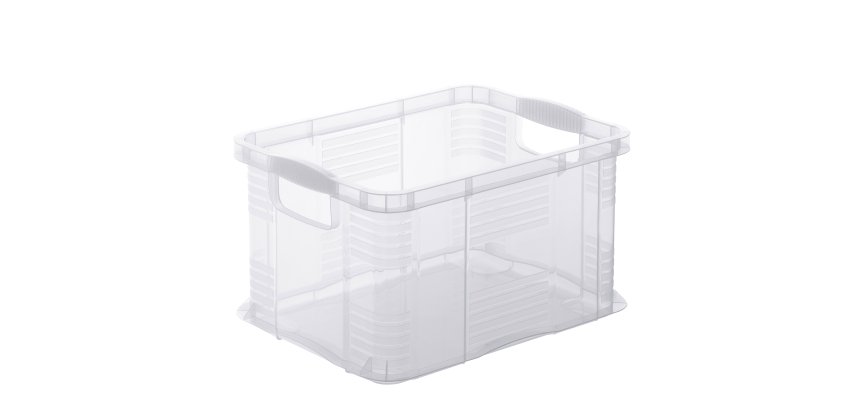 Contenitore portaoggetti - 39x29x21,5 cm - A4 - 17,5 L - PPL - trasparente - Rotho