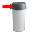 Coperchio per contenitore Modo Round - con fermasacco - 38x15 cm - anello grigio - Rotho