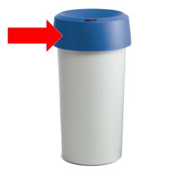 Coperchio per contenitore Modo Round - con fermasacco - 38x15 cm - anello blu - Rotho