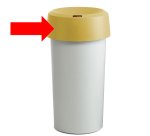 Coperchio per contenitore Modo Round - con fermasacco - 38x15 cm - anello giallo - Rotho