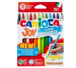 Pennarelli Joy - punta 2,6mm - colori assortiti - lavabili - Carioca - scatola 12 pezzi