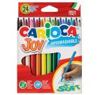 Pennarelli Joy - punta 2,6mm - colori assortiti - lavabili - Carioca - scatola 24 pezzi