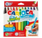 Pennarelli Jumbo - punta 6,0mm - colori assortiti - lavabili - Carioca - astuccio 12 pezzi