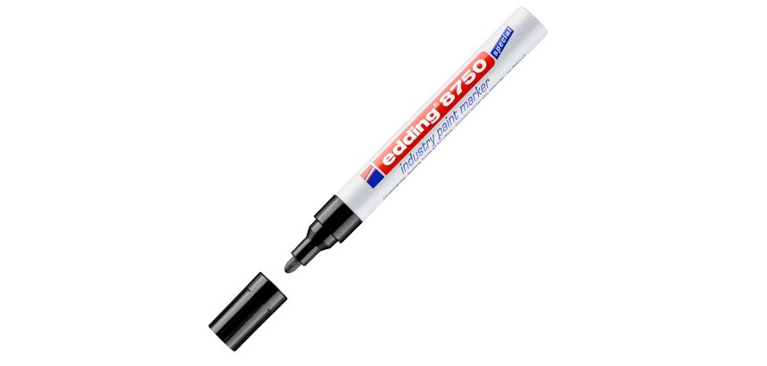 Marcatore industriale a vernice 8750 - punta tonda - da 2 a 4 mm - nero - Edding