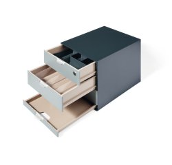 Set Coffee Point Box - 2 organizer inclusi - 28,9x27,9x35,4 cm - ABS - grigio - Durable