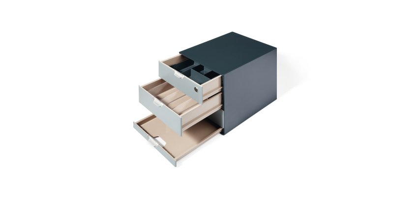 Set Coffee Point Box - 2 organizer inclusi - 28,9x27,9x35,4 cm - ABS - grigio - Durable