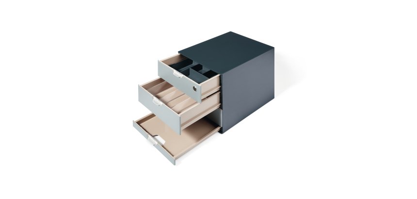 Set Coffee Point Box - 2 organizer inclusi - 28,9x27,9x35,4 cm - ABS - grigio - Durable