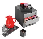 Set Coffee Point Box - 2 organizer inclusi - 28,9x27,9x35,4 cm - ABS - grigio - Durable