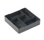 Organizer da tavolo Coffee Point - 4,8x21x21 cm - ABS - grigio carbone - Durable