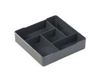 Organizer da tavolo Coffee Point - 4,8x21x21 cm - ABS - grigio carbone - Durable