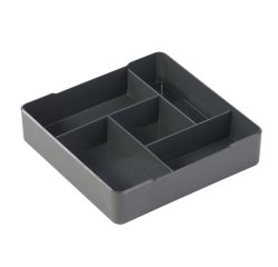Organizer da tavolo Coffee Point - 4,8x21x21 cm - ABS - grigio carbone - Durable