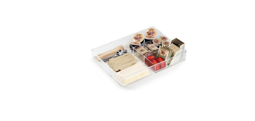 Organizer da cassetto Coffee Point - 4,8x24,2x32,9 cm - acrilico - trasparente - Durable