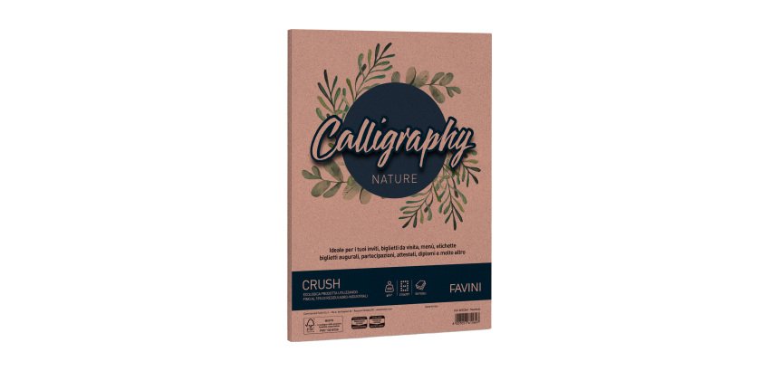 Carta Calligraphy Nature Crush - A4 - 250 gr - mandorla - Favini - conf. 50 fogli