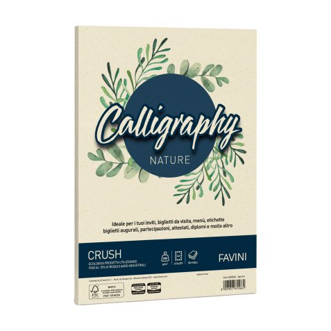 Carta Calligraphy Nature Crush - A4 - 200 gr - agrumi - Favini - conf. 50 fogli