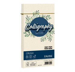 Busta Calligraphy Nature Crush - 110 x 220 mm - 100 gr - giallo agrumi - Favini - conf. 25 pezzi