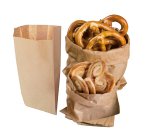 Sacchetti - carta kraft - 8x16 cm - soffietti laterali 2,5 cm - 45 gr - avana - Rex Sadoch - conf. 100 pezzi