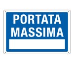 Cartello segnalatore - 30x20 cm - PORTATA MASSIMA - alluminio - Cartelli Segnalatori