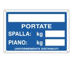 Cartello segnalatore - 30x20 cm - PORTATE: SPALLA/PIANO - alluminio - Cartelli Segnalatori