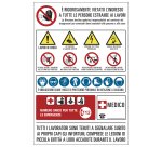 Cartello segnalatore - 67x100 cm - cantiere multisimbolo - polionda - Cartelli Segnalatori