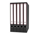 Gruppo registratori Quintetto - 23 x 32 cm - con 5 cartelle 3 lembi - dorso 23 cm - grigio - Rexel