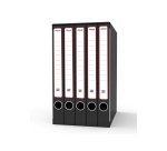 Gruppo registratori Quintetto - 23 x 32 cm - con 5 cartelle ad anelli - dorso 23 cm - grigio - Rexel