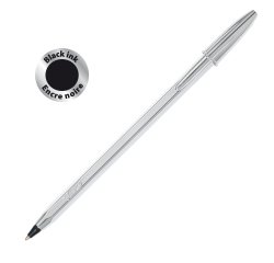 En_boligrafo bic cristal celebration plata tinta negra unidad